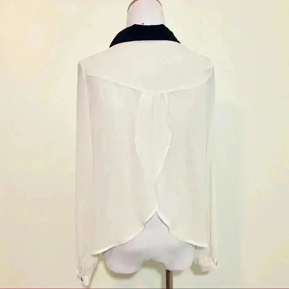 Iris white bejeweled button up blouse - Picture 3 of 8